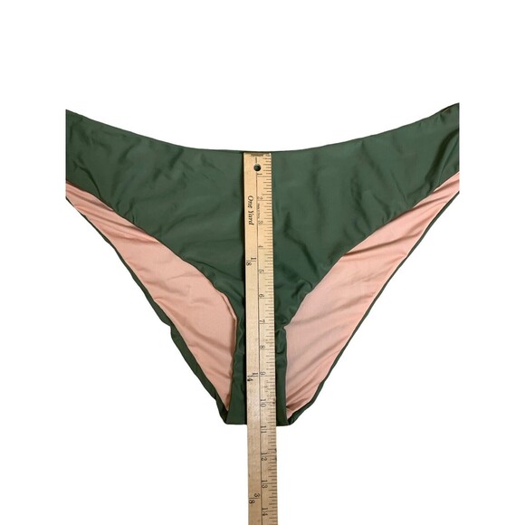 New! J.Crew Bikini Bottom Women’s 3X Curved Waist Cheeky Safari Green BC125 - Picture 4 of 7